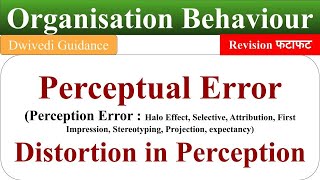 perception error in organisational behaviour perception errors and distortion perceptual error ob [upl. by Nohsauq311]