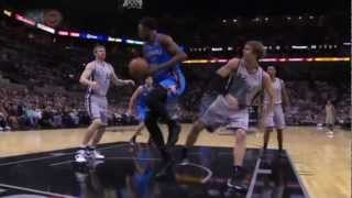 11112 Hasheem Thabeet  Between The Legs Pass vs Spurs [upl. by Iznek879]