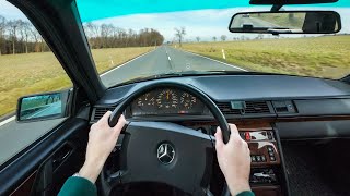 1991 MercedesBenz W124 e300 24v  POV TEST DRIVE with nice SOUND [upl. by Anaeco]