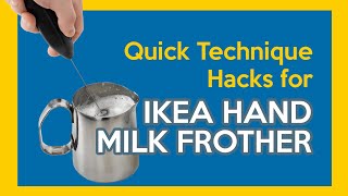 How to froth milk WITHOUT STEAM for Latte Art with IKEA hand milk frothing wand  SCIENCE DETAILS [upl. by Jessalyn]