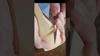 Wood work ASMR making a wooden spoon shorts satisfying woodworking [upl. by Steven]