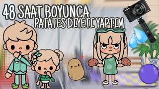 48 saat boyunca patates diyeti yaptım 🥔🙄 Aç kaldım 💦😓 [upl. by Millian]