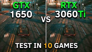 GTX 1650 vs RTX 3060 Ti  Test In 10 Games at 1080p  How Big is The Difference [upl. by Sallad]