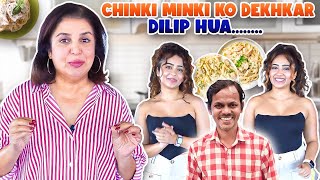 Chinki Minki Ko Dekh Kar Dilip Ko Laga Shock  FarahKhanK [upl. by Gonzales]