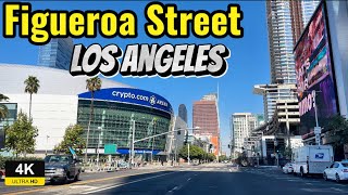 Exploring Figueroa StreetLos Angeles 🌴🌴4K Driving Tour [upl. by Odnanref]