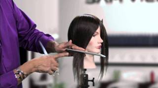 How to cut an asymmetrical bob without cutting a diagonal line [upl. by Manvel937]