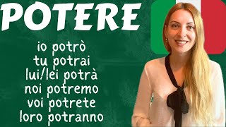 POTERE  learn how to conjugate the irregular verb quotpoterequot Learn ITALIAN grammar [upl. by Haibot]