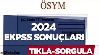 EKPSS SINAV SONUÇLARI AÇIKLANDI [upl. by Heigl63]