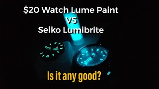 20 Watch Lume Paint VS Seiko Lumibrite [upl. by Retep]