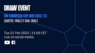 Draw event  Quarterfinals amp Semifinals  EHF European Cup Menn 202223 [upl. by Blanc]