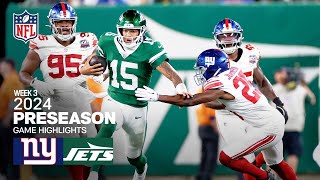 New York Giants vs New York Jets  2024 Preseason Week 3 Game Highlights [upl. by Aynwad]