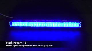 Federal Signal CN SignalMaster 4Head Front Flash Patterns RedBlueWhite [upl. by Emse792]