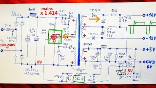 How Does a Switching Power Supply Work 1 schematic explanation example modifications [upl. by Birck]