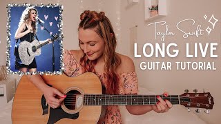 Taylor Swift Long Live Guitar Tutorial Live Acoustic Version  Speak Now  Nena Shelby [upl. by Neyr296]