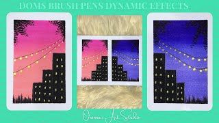 DOMS brush pen painting in 2 shades TUTORIAL ononnasartstudio [upl. by Cacilia914]