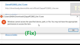 How to fix Windows cannot access the specified device path or file Windows 10 [upl. by Agathy]