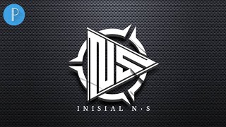 LOGO INISIAL NS  CARA MEMBUAT LOGO DI APK PIXELLAB [upl. by Isdnil57]