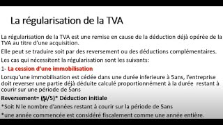 Cession des immobilisation  Régularisation de la TVA [upl. by Ragnar252]