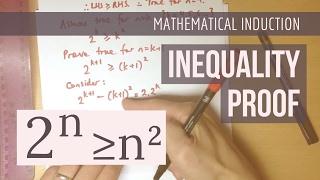 Induction Inequality Proof Example 5 2n ≥ n² [upl. by Claybourne15]