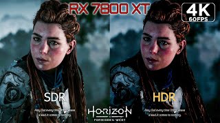 HDR vs SDR  Horizon Forbidden West 4K 60FPS Maximum Settings  RX 7800 XT OC [upl. by Shotton]