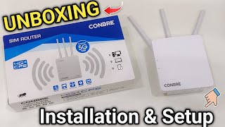 Conbre 4G5G CPE Wifi Sim Router  Unboxing amp Setup  Best Sim Router for CCTV Camera [upl. by Ecarret]