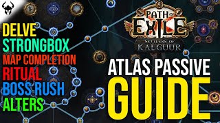 Atlas Passive Tree Guide for 325  Delve Map Completion Ritual Bosses  PoE Settlers of Kalguur [upl. by Doralyn]