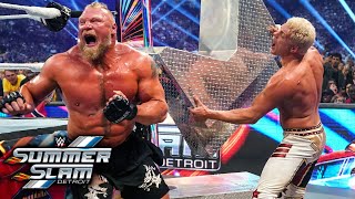 Cody Rhodes vs Brock Lesnar SummerSlam 2023 Highlights [upl. by Marjorie]