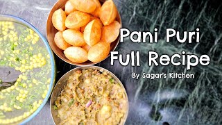 Pani Puri ka परफेक्ट पूरी पानी और आलू का मसाला रेसिपी ये ख़ास वीडियो आपके लिए  By Sagars Kitchen [upl. by Enaelem22]