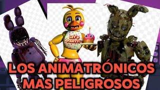 Los animatrónicos mas peligrosos de fnaf [upl. by Ayekram]