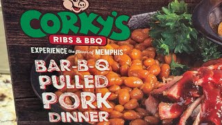 Corkys barbecue and ribs dinner  frozen dinner review [upl. by Mcnully]