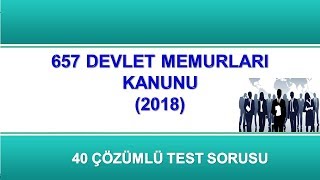 657 Sayılı Devlet Memurları Kanunu Test Soruları2018 [upl. by Waddle]