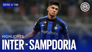 INTER 30 SAMPDORIA  HIGHLIGHTS  SERIE A 2223 ⚫🔵🇬🇧 [upl. by Ahsirpac]