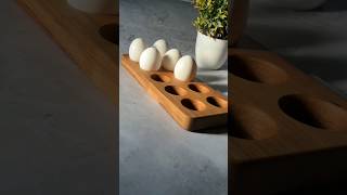 Upgrade Your Kitchen with Our Stylish Wooden Egg Tray 🥚✨ KitchenOrganization WoodenDecor EggTray [upl. by Vierno]