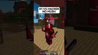 X1 CONTRA UM HACKER NO BEDWARS mush minecraft bedwars [upl. by Assilana]