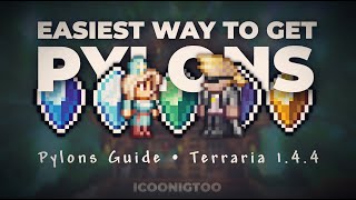 Get All The Pylons With Just Two NPCs  Terraria Pylon Guide  Terraria 144 [upl. by Itsim]