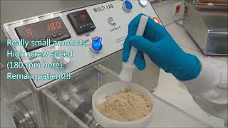 Creating extrudate or pellets of 05mm from Aarons Insights [upl. by Couq843]