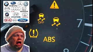 Fix ABS Car Dashboard Warning Light Yellow Red Question Mark Nissan Ford Toyota Kia Hyundai Honda [upl. by Jala]