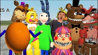 THE ANIMATRONICS vs BALDI BASICS amp BULLY FNAF Mods RedHatter [upl. by Carrissa145]