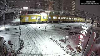 大雪警報【20240205 2020〜800 archive】西武線ライブカメラ 西武池袋線保谷駅付近の踏切からライブ配信アーカイブ [upl. by Johnna89]