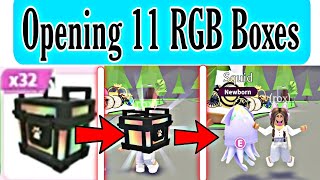 Opening 11 RGB BOXES in Adopt me [upl. by Eterg623]