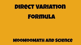 Easy Direct Variation Formula [upl. by Leahcimdivad580]