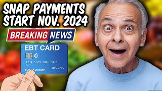 SNAP Payments Start November 2024 – Receive Up to 292 in Food Stamp Benefits This Month [upl. by Dirfliw]