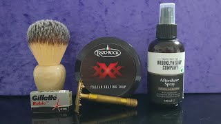 28💈1920 Gillette Old TypeRasierseife amp Rasierpinsel von RazorockRasierhobel [upl. by Rolf]