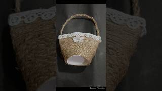 DIY Jute craft Jute Craft Idea diy shorts [upl. by Htennek]