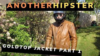 Best Retro Leather Jacket Goldtop Brown Bobber [upl. by Nesline]