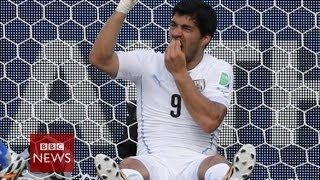 Suarez on Chiellini bite You shouldnt make such a big deal  Brazil World Cup 2014  BBC News [upl. by Noyerb]