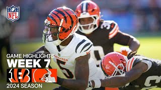 Cincinnati Bengals vs Cleveland Browns  2024 Week 7 Game Highlights [upl. by Longerich]