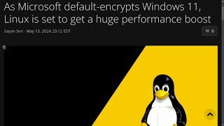 As Microsoft defaultencrypts Windows 11 Linux is set to get a huge performance boost [upl. by Whalen]