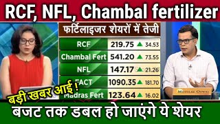 RCFNFLChambal fertilizer share latest newsrcfnational fertilizers share news AnalysisTarget [upl. by Imoian427]