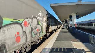 fret SNCF en gare de Clermont Ferrand bb 75000  bâché [upl. by Tdnarb473]